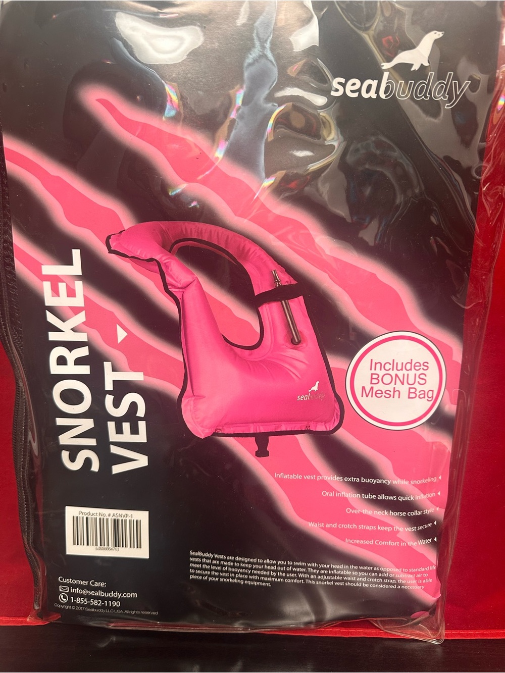 Seabuddy Pink Snorkel Vest - Women's Buoyancy Float